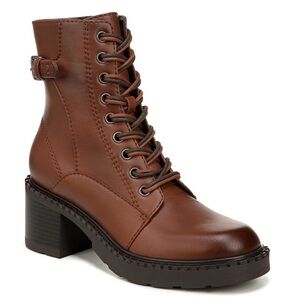 Zodiac Paxon Chunky Stacked Heel Lace-Up Combat Boots Brown Women’s Size 9M